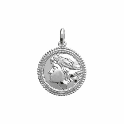 Pendentif en argent rhodié