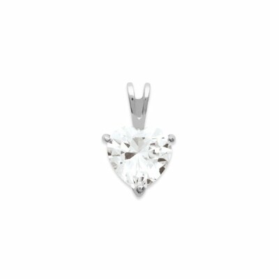 Pendentif en argent rhodié et oxydes de zirconium