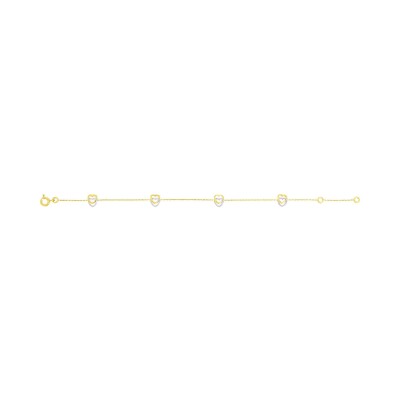 Bracelet en or jaune et or blanc