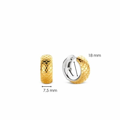 Boucles d'oreilles Ti Sento en argent doré, motif animal