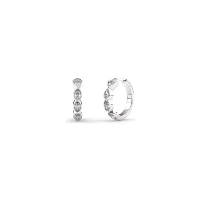 Boucles d'oreilles Ti Sento en argent plaqué platine et oxyde de zirconium