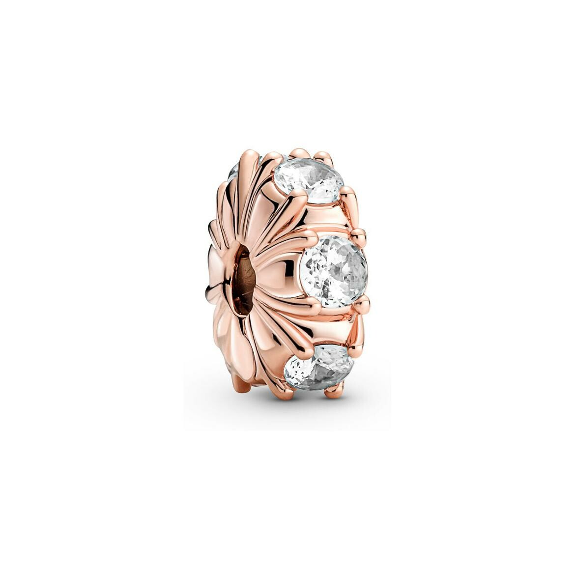 Charm Clip Pandora en métal doré rose