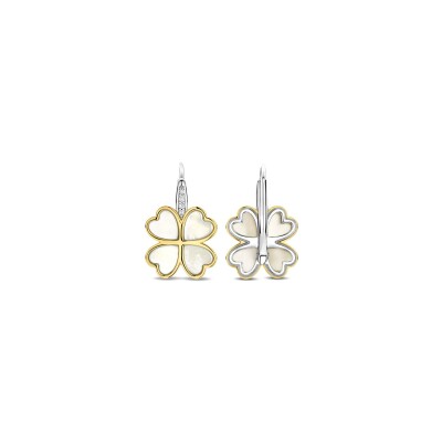 Boucles d'oreilles Ti Sento en argent doré et nacre