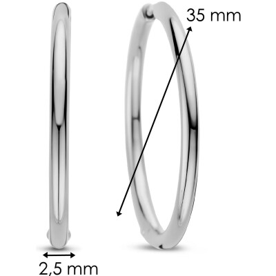 Boucles d'oreilles Ti Sento en argent plaqué platine