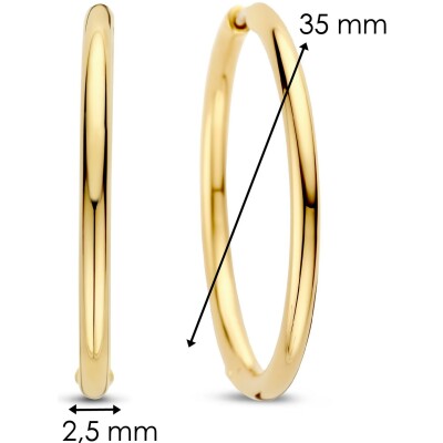 Boucles d'oreilles Ti Sento en argent doré