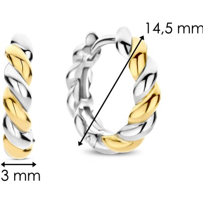 Boucles d'oreilles Ti Sento en argent doré