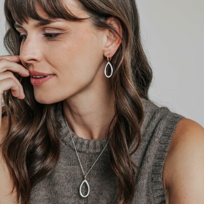 Boucles d'oreilles Ti Sento en argent doré et oxyde de zirconium