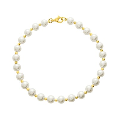 Bracelet en or jaune et perle de culture