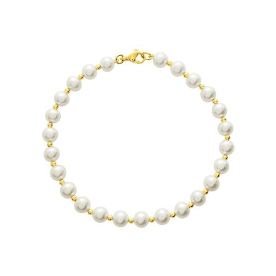 Bracelet en or jaune et perle de culture