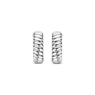 Boucles d'oreilles Ti Sento en argent plaqué platine