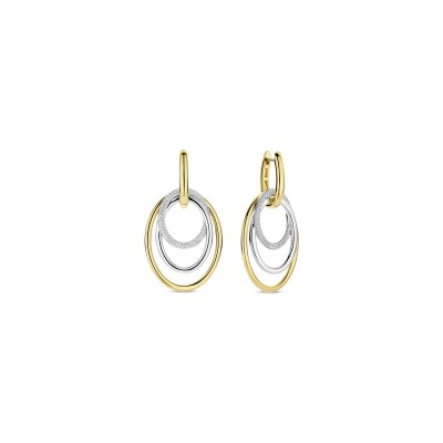 Boucles d'oreilles Ti Sento en argent doré et oxyde de zirconium