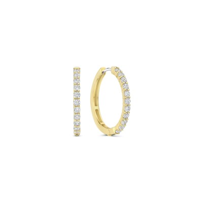 Boucles d'oreilles Ti Sento en argent doré et oxyde de zirconium