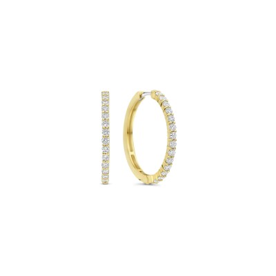 Boucles d'oreilles Ti Sento en argent doré et oxyde de zirconium