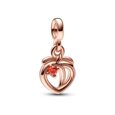 Charm Pandora Me Mini Dangle Pêche Malicieuse en métal doré rose 