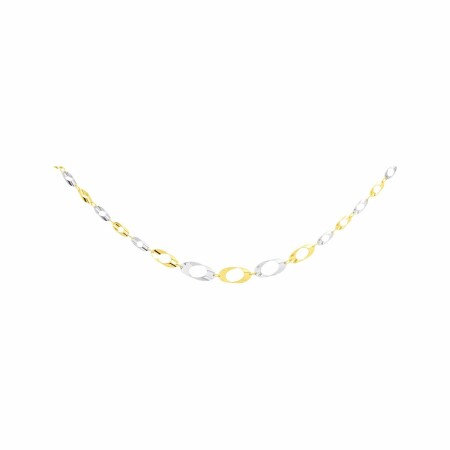 Collier en or jaune et or blanc