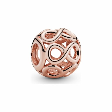 Charm Pandora Passions infini ajouré en métal doré rose