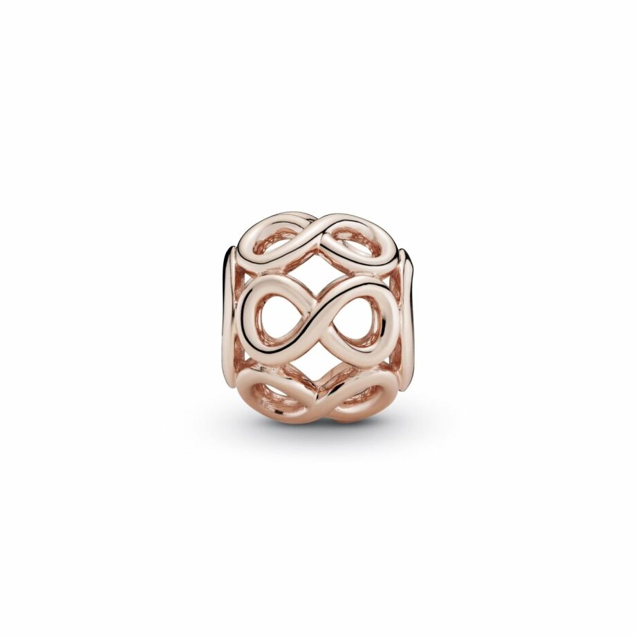 Charm Pandora Passions infini ajouré en métal doré rose