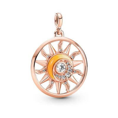 Collier Pandora Me Médaillon Puissance Solaire en métal doré rose 