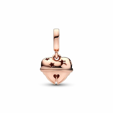 Charm pendant Pandora Moments Grelot Festif en métal doré rose