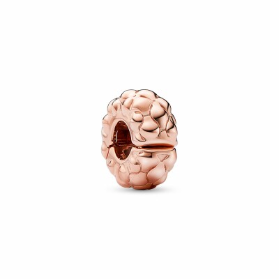 Charm Pandora Clip Clouté Fin en métal doré rose