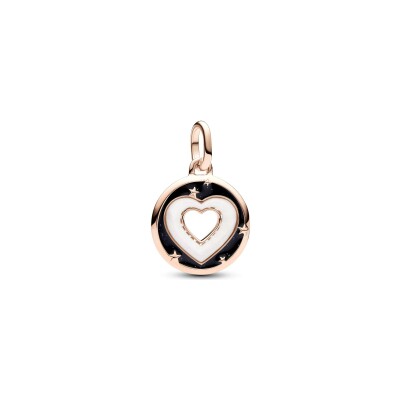 Charm Pandora Médaillon Cœur Pandora Me en métal doré rose