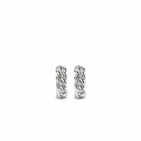 Boucles d'oreilles Ti Sento en argent rhodié, maillons