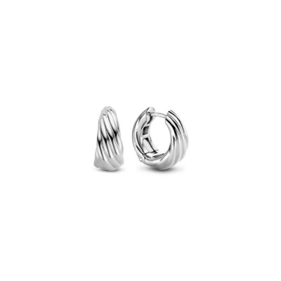 Boucles d'oreilles Ti Sento en argent plaqué platine