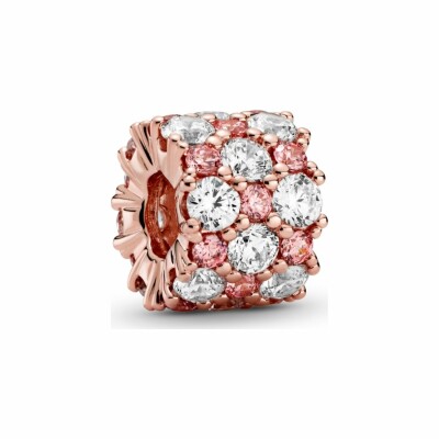 Charm Pandora Timeless éclat rose & incolore en métal doré rose et oxyde de zirconium