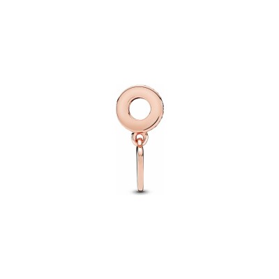 Charm Pandora Pendant Plaque Cœur Gravable en métal doré rose