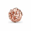 Charm Pandora Passions infini tissé ajouré en métal doré rose et oxyde de zirconium