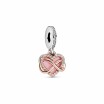 Charm Pandora People pendant cœur infini scintillant en métal doré rose, argent et oxyde de zirconium