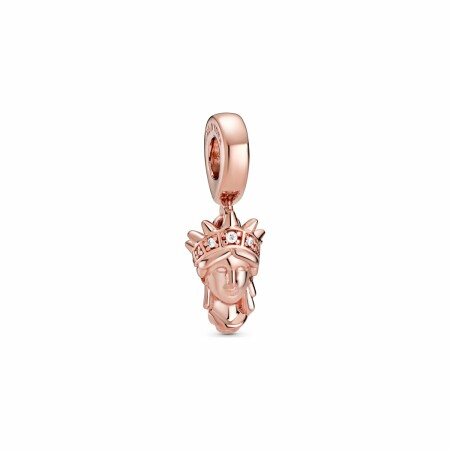 Charm Pandora Places pendant statue de la liberté new-york en métal doré rose et oxyde de zirconium