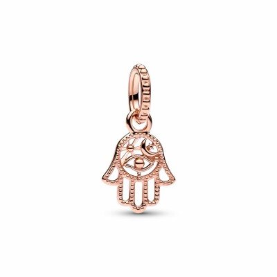 Charm Pandora Moments Pendant Main De Fatma Protectrice en métal doré rose