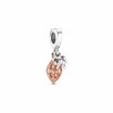 Charm Pandora Passions pendant bicolore ornement décoratif en métal doré rose, argent et oxyde de zirconium