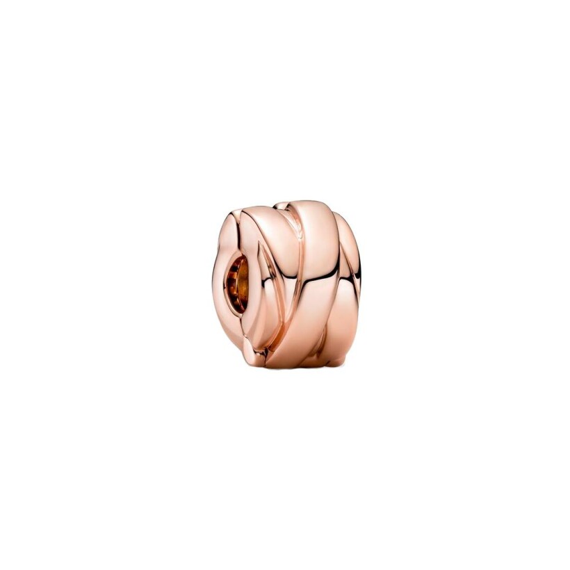Charm Pandora clip rubans polis en métal doré à l'or rose