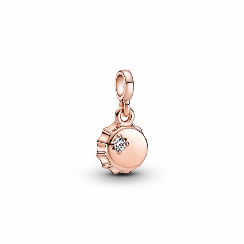 Charm Pandora Me Mini Dangle Capsule Porte-bonheur en métal doré rose