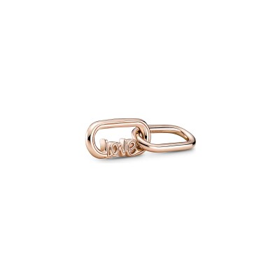 Charm Pandora Double Link Love Pandora Me en métal doré rose