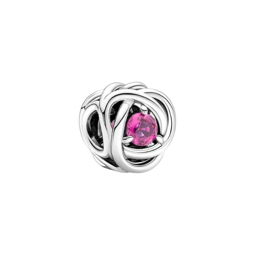 Charm Pandora Cercle Éternité Rose en argent et cristal de synthèse