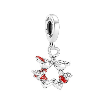 Charm Pandora Disney pendant disney baiser entre mickey & minnie en argent