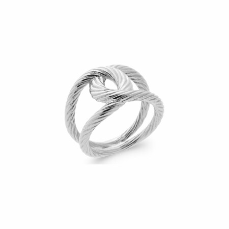 Bague en argent rhodié