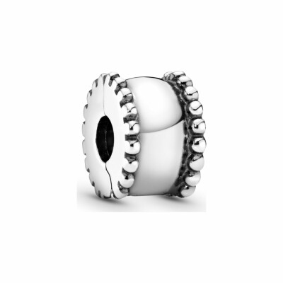 Charm clip Pandora Passions rond perlé en argent