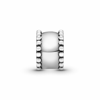 Charm clip Pandora Passions rond perlé en argent