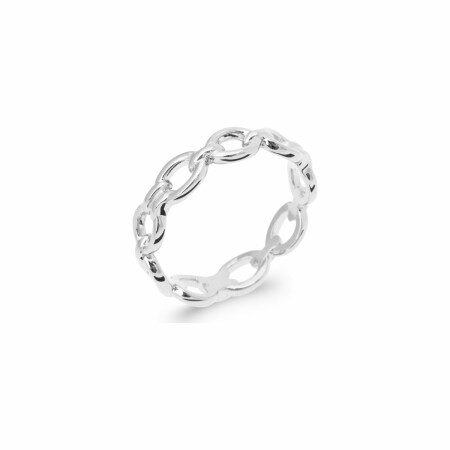 Bague en argent rhodié