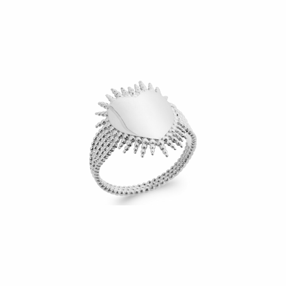 Bague en argent rhodié