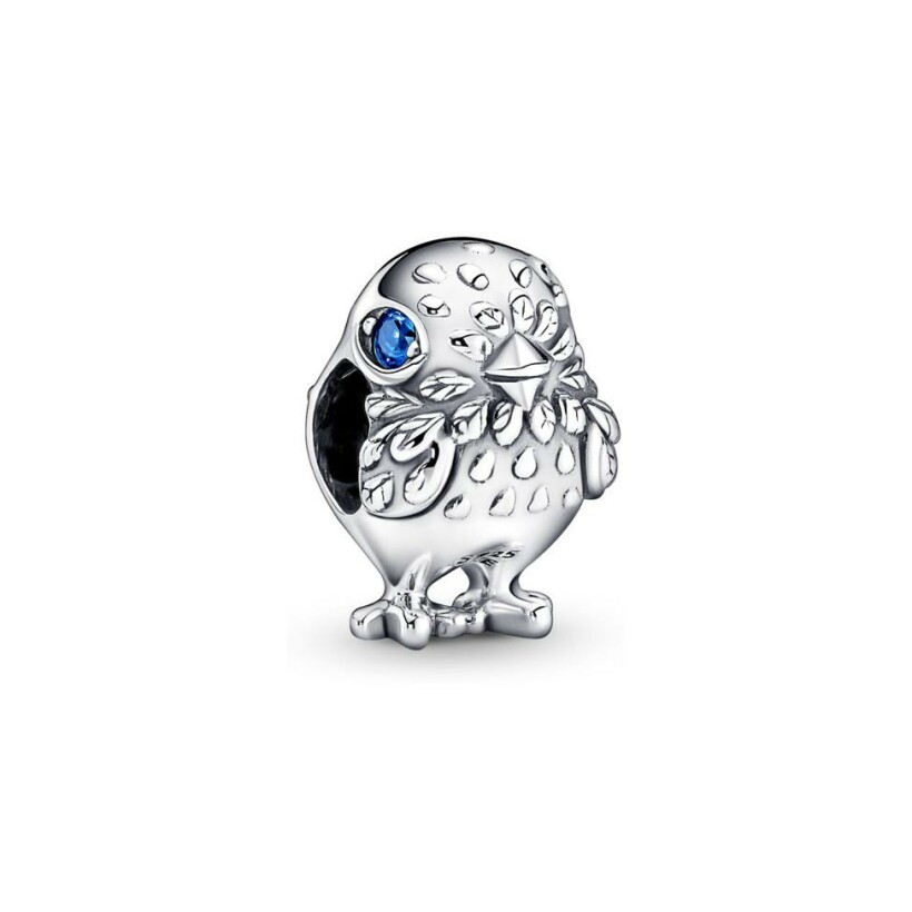 Charm Pandora poussin scintillant en argent