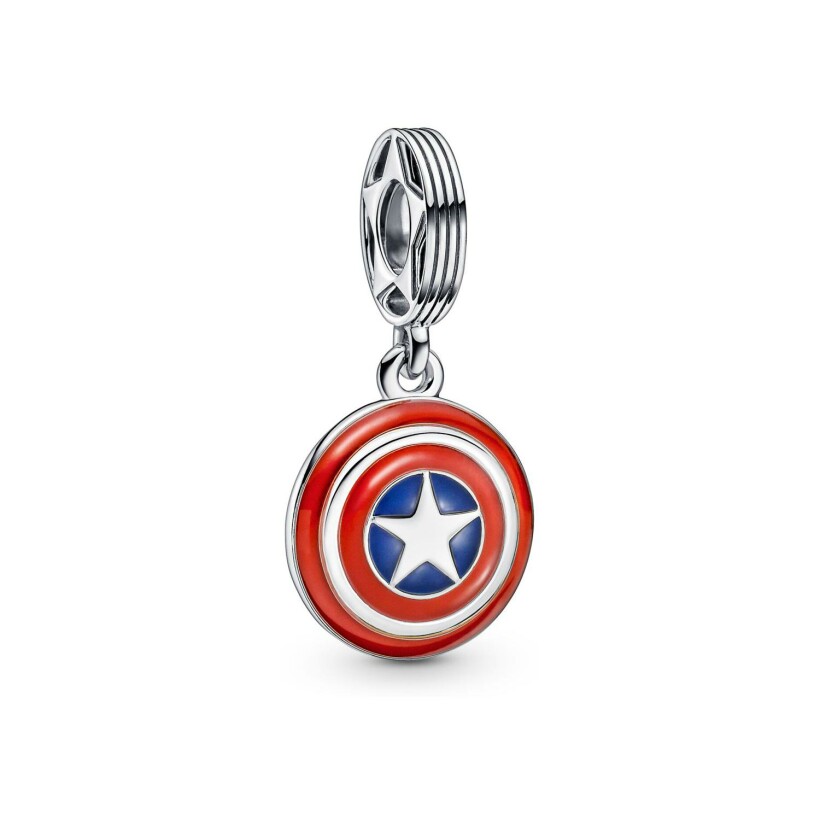 Charm Pandora avec pendentif Marvel the Avengers bouclier de Captain America en argent