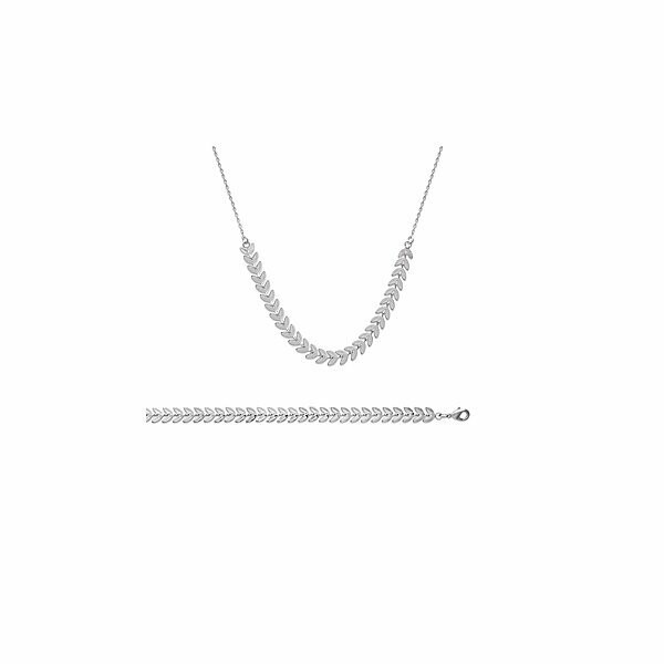 Collier en argent rhodié, 42cm