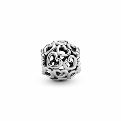 Charm Pandora People parsemé de coeurs en argent