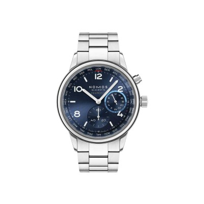 Montre NOMOS Glashütte Club Sport neomatik Worldtimer blue
