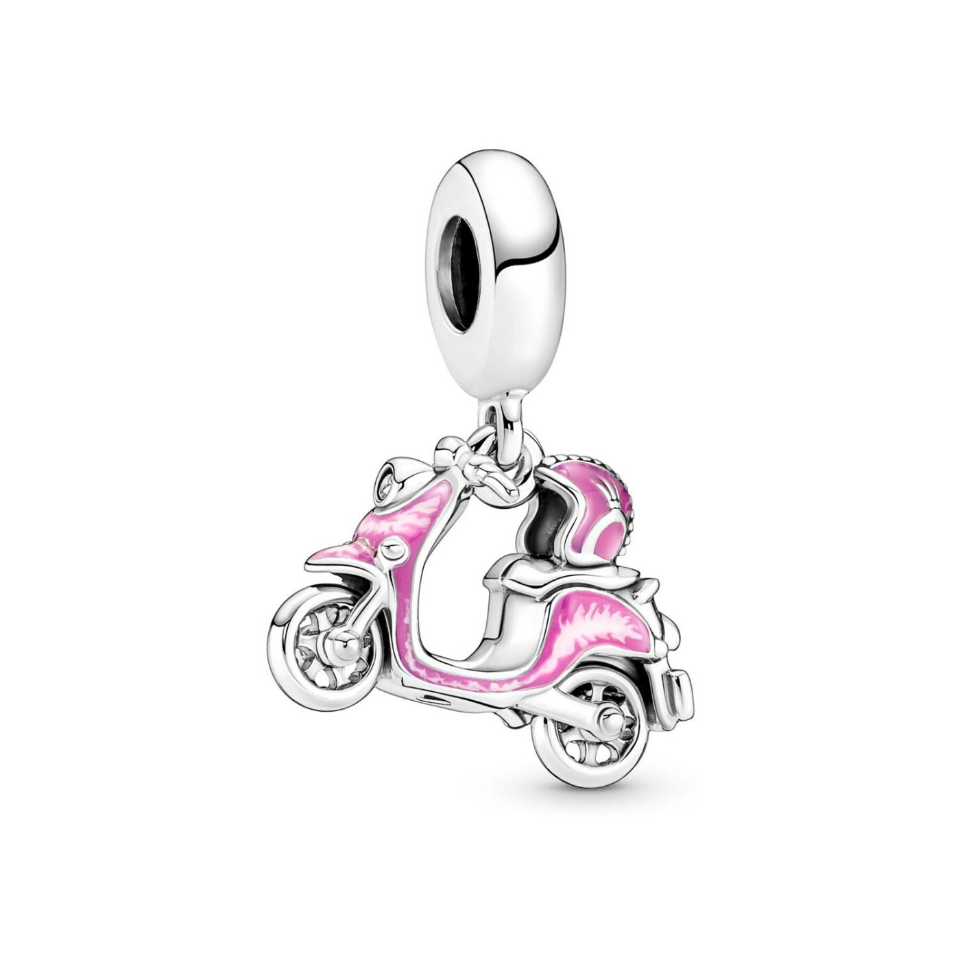 Charm pendant Pandora Scooter Rose en argent 